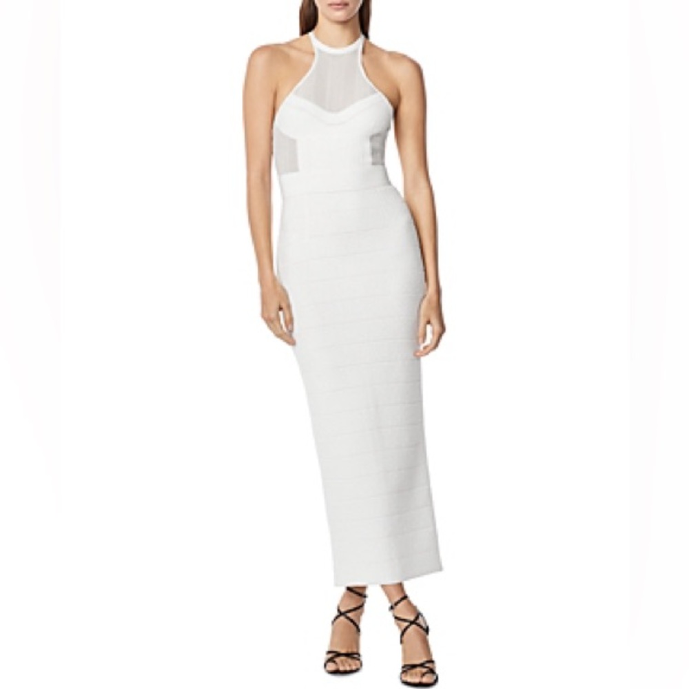 Herve Leger White Maxi Dress